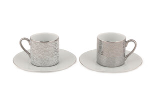 Kutahya Porselen puodelių ir lėkštučių rinkinys, 4 dalių цена и информация | Стаканы, фужеры, кувшины | pigu.lt