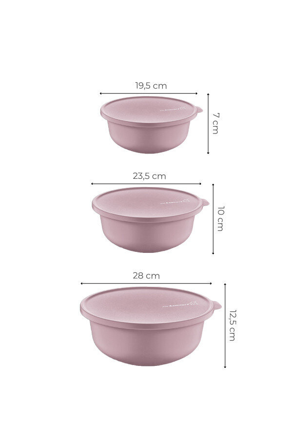 Hermia plastikinių dubenėlių rinkinys Alesta, 3 vnt. цена и информация | Maisto saugojimo  indai | pigu.lt