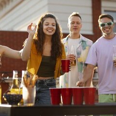 Stalo žaidimas Beer Pong, 50 vnt. kaina ir informacija | Vakarėliams ir šventėms | pigu.lt