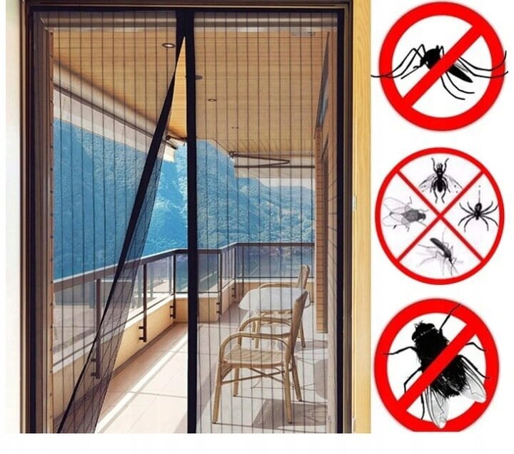 Apsauginis durų tinklelis nuo vabzdžių, 100x210 cm kaina ir informacija | Tinkleliai nuo vabzdžių | pigu.lt