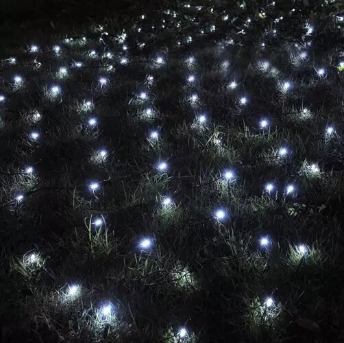 LED lempos šviesos užuolaida 160 LED USB - šaltai balta kaina ir informacija | Girliandos | pigu.lt