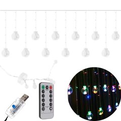 Световая завеса 108 LED USB многоцветная цена и информация | Гирлянды | pigu.lt