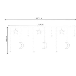 LED lempos užuolaidos 138 LED USB - RGB kaina ir informacija | Girliandos | pigu.lt