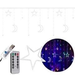 LED lempos užuolaidos 138 LED USB - RGB kaina ir informacija | Girliandos | pigu.lt