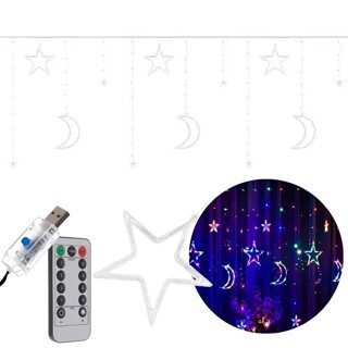 LED lempos užuolaidos 138 LED USB - RGB цена и информация | Girliandos | pigu.lt