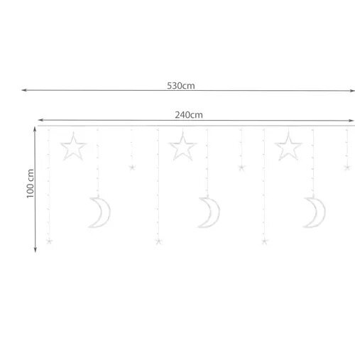 Šviesos užuolaida 138 LED USB - šiltai balta kaina ir informacija | Girliandos | pigu.lt