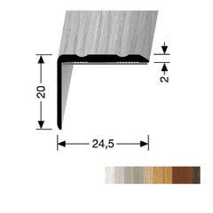 Алюминиевый профиль для отделки углов BEST 235 H/SK, Kuberit, 90 cм, цвет песочно-серого дуба цена и информация | Профили соединения | pigu.lt
