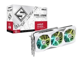 ASRock AMD Radeon RX 7700 XT Steel Legend OC (RX7700XT SL 12GO) kaina ir informacija | Vaizdo plokštės (GPU) | pigu.lt
