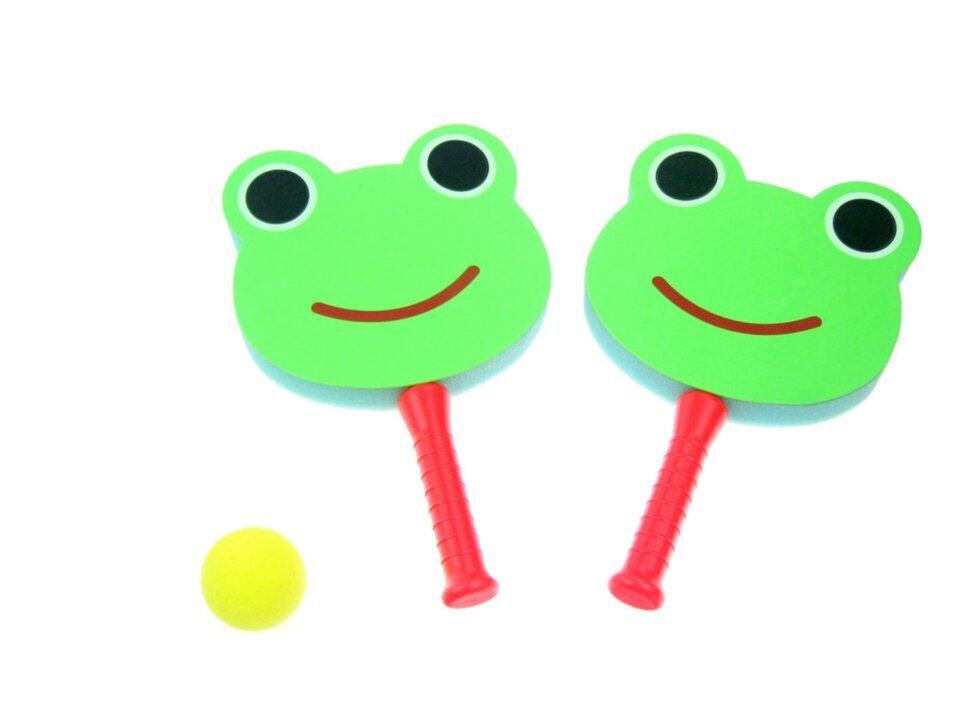 Minkštos raketės vaikams Frog цена и информация | Lavinamieji žaislai | pigu.lt