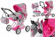 Lėlių vežimėlis su lėle 3in1 Kinderplay, pilkas kaina ir informacija | Žaislai mergaitėms | pigu.lt
