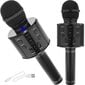 Vaikiškas karaoke mikrofonas su garsiakalbiu, juodas kaina ir informacija | Lavinamieji žaislai | pigu.lt