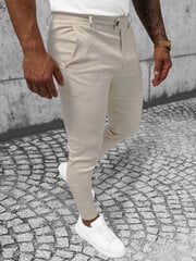 Kelnės vyrams Leter, smėlio spalvos цена и информация | Мужские брюки FINIS | pigu.lt