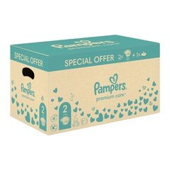 Sauskelnės Pampers Premium Care, 2 dydis 4–8 kg, 136 Vnt. + DOVANA Harmonie Aqua 48 Servetėlės Kūdikiams kaina ir informacija | Pampers Kūdikio priežiūrai | pigu.lt