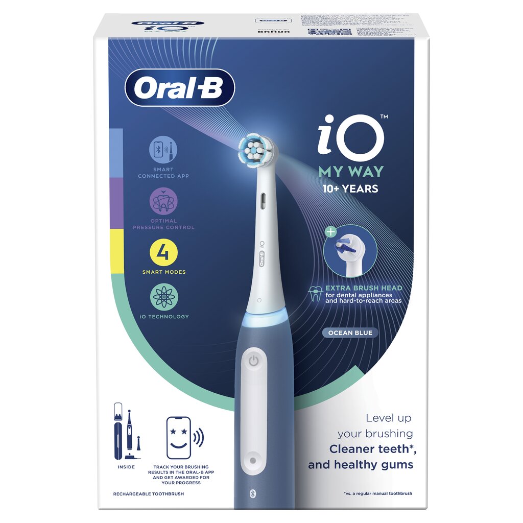 Oral-B iO My Way Teens 10+ + Speciality Brush Head kaina ir informacija | Elektriniai dantų šepetėliai | pigu.lt