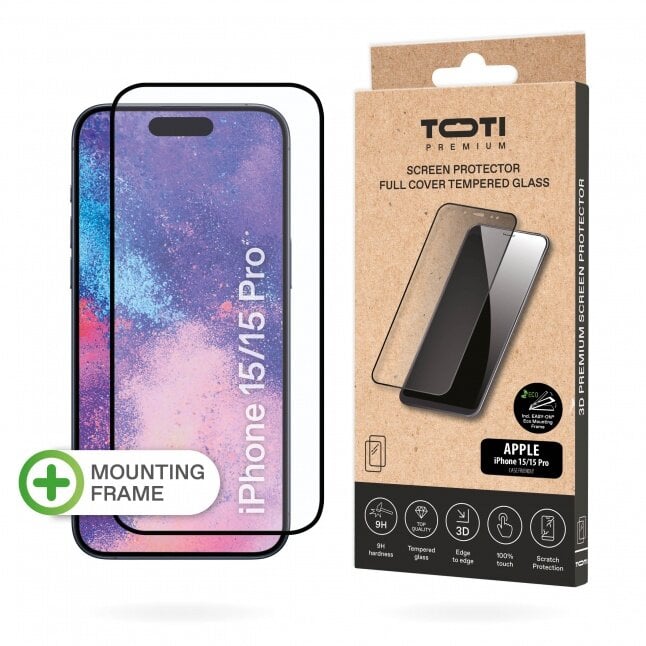 Toti Premium Apple iPhone 15/15 Pro цена и информация | Apsauginės plėvelės telefonams | pigu.lt