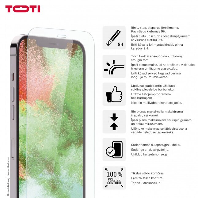 Toti Apple iPhone 15 Plus/15 Pro Max kaina ir informacija | Apsauginės plėvelės telefonams | pigu.lt