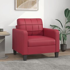 Fotelis vidaXL, raudonas цена и информация | Кресла в гостиную | pigu.lt
