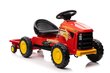 Minamas vaikiškas traktorius G206 su priekaba, raudonas цена и информация | Žaislai kūdikiams | pigu.lt