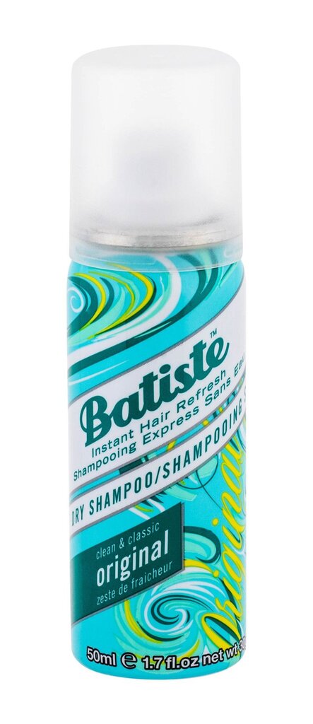 Sausas šampūnas plaukams Batiste Original 50 ml цена и информация | Šampūnai | pigu.lt