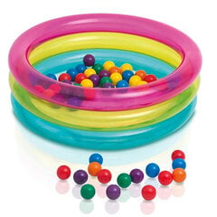 Pripučiamas baseinas su kamuoliukais Intex, 86x25cm kaina ir informacija | Žaislai kūdikiams | pigu.lt