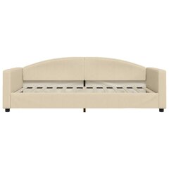 Sofa-lova vidaXL, 100x200 cm, smėlio spalvos kaina ir informacija | Lovos | pigu.lt