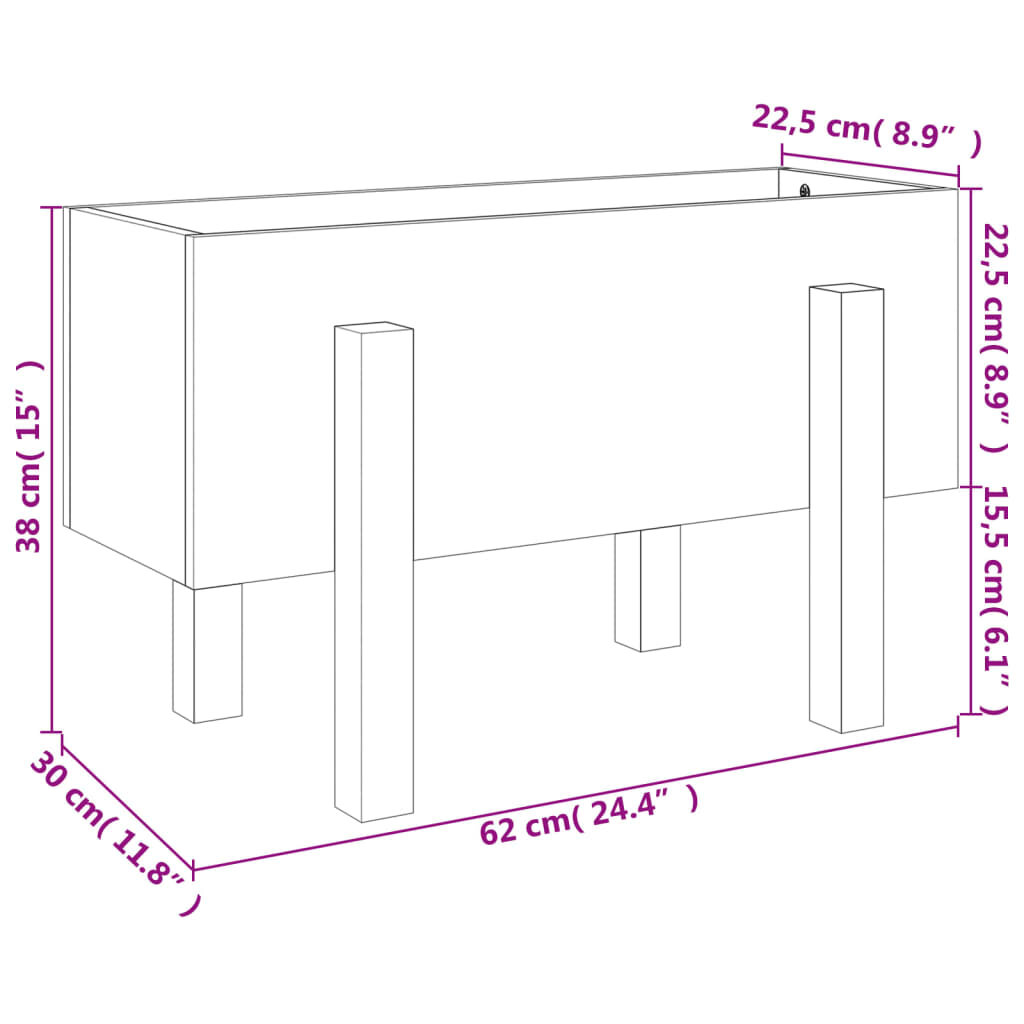 Sodo lovelis, 62x30x38cm kaina ir informacija | Loveliai | pigu.lt