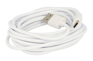 Cable - USB to Type C - 3 Meters WHITE цена и информация | Кабели и провода | pigu.lt