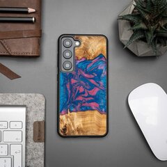 Wood and resin case for Samsung Galaxy S23 Bewood Unique Vegas - pink and blue цена и информация | Чехлы для телефонов | pigu.lt