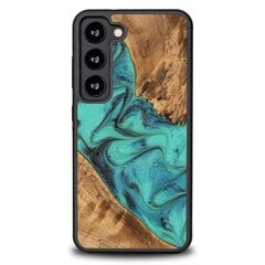 Wood and resin case for Samsung Galaxy S23 Bewood Unique Turquoise - turquoise black цена и информация | Чехлы для телефонов | pigu.lt