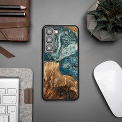 Wood and resin case for Samsung Galaxy S23 Bewood Unique Planet Earth - blue-green цена и информация | Чехлы для телефонов | pigu.lt