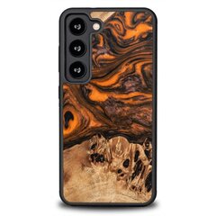 Wood and resin case for Samsung Galaxy S23 Bewood Unique Orange - orange and black цена и информация | Чехлы для телефонов | pigu.lt