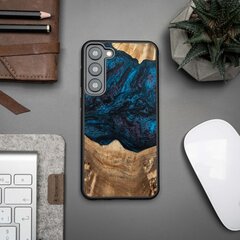 Wood and resin case for Samsung Galaxy S23 Plus Bewood Unique Neptune - navy blue and black цена и информация | Чехлы для телефонов | pigu.lt