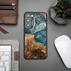 Wood and resin case for Samsung Galaxy S23 Plus Bewood Unique Planet Earth - blue-green цена и информация | Чехлы для телефонов | pigu.lt