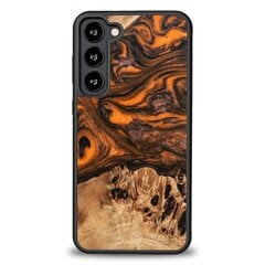 Wood and resin case for Samsung Galaxy S23 Plus Bewood Unique Orange - orange and black цена и информация | Чехлы для телефонов | pigu.lt