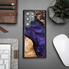 Wood and Resin Case for Samsung Galaxy S23 Ultra Bewood Unique Violet - Purple and Black цена и информация | Чехлы для телефонов | pigu.lt