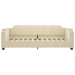 Sofa-lova vidaXL, 90x200 cm, smėlio spalvos kaina ir informacija | Lovos | pigu.lt