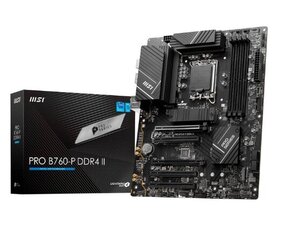 MSI PRO B760-P DDR4 II kaina ir informacija | Pagrindinės plokštės | pigu.lt