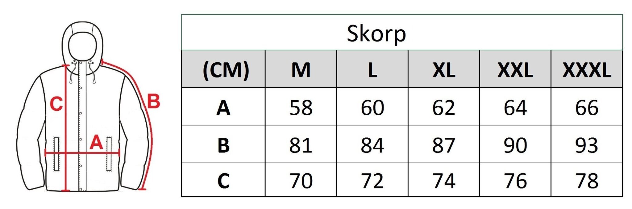 Striukė vyrams Skorp 410, juoda kaina ir informacija | Vyriškos striukės | pigu.lt