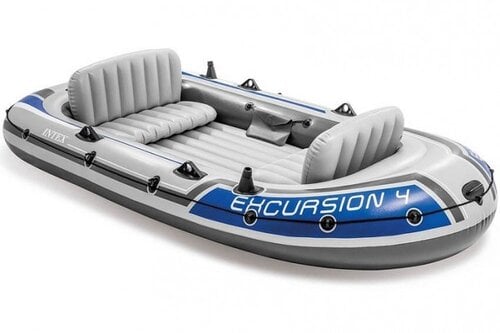 Pripučiama keturvietė valtis Intex Excursion 4 kaina ir informacija | Valtys ir baidarės | pigu.lt