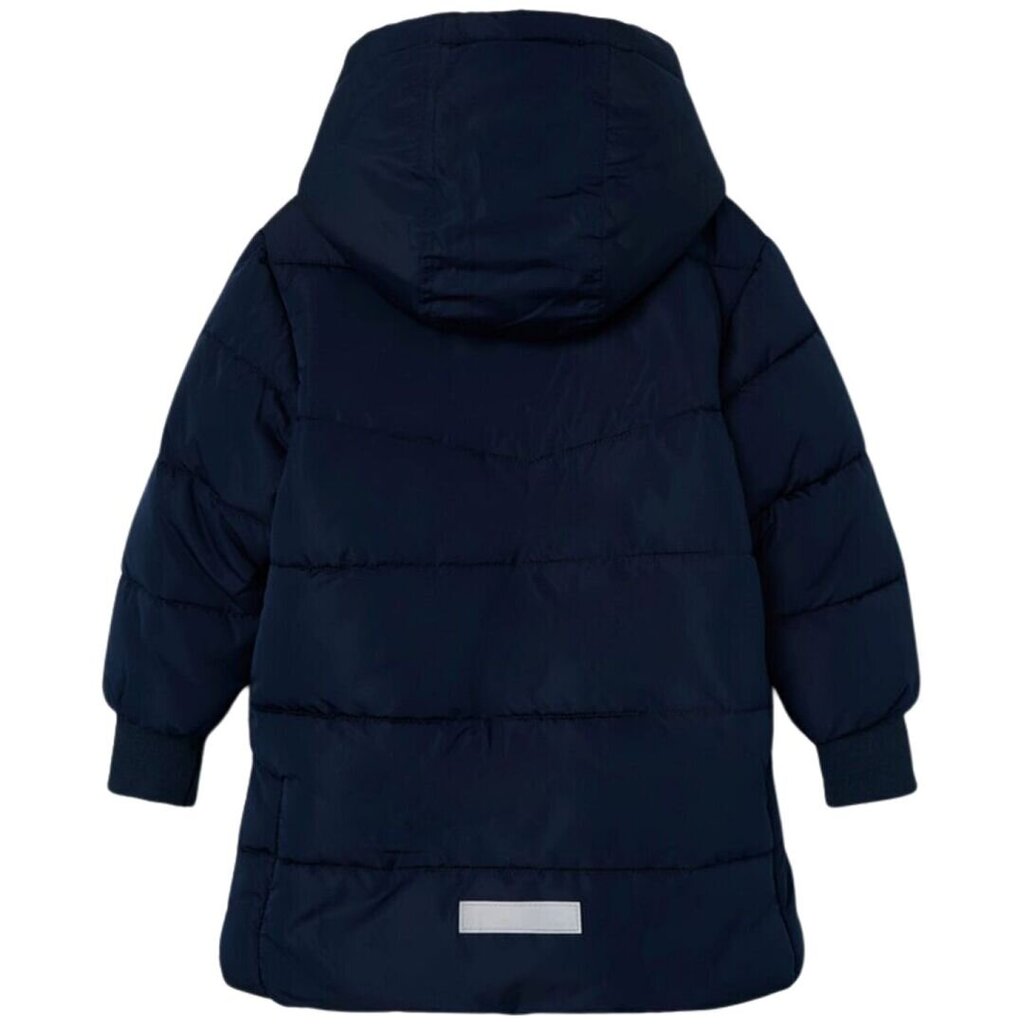 Striukė mergaitėms Name It Long Puffer Jacket 284418, juoda kaina ir informacija | Striukės, paltai mergaitėms | pigu.lt