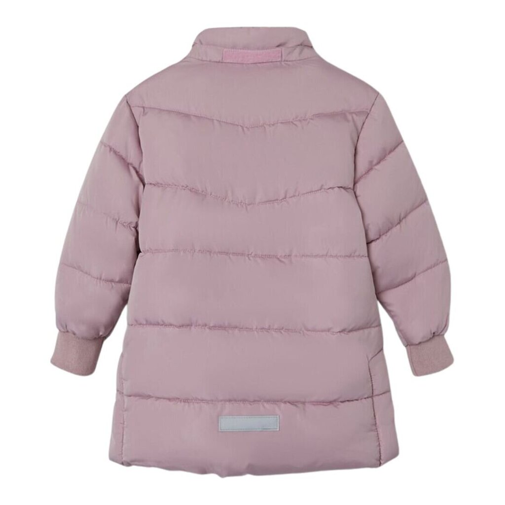 Striukė mergaitėms Name It Long Puffer Jacket 284419, rožinė kaina ir informacija | Striukės, paltai mergaitėms | pigu.lt