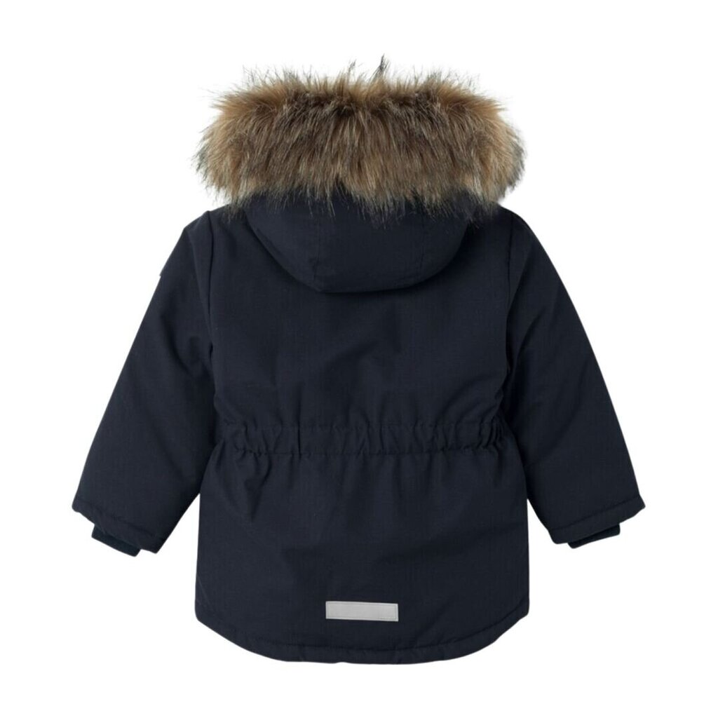 Striukė mergaitėms Name It Parka Jacket 284402, juoda kaina ir informacija | Striukės, paltai mergaitėms | pigu.lt