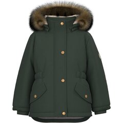 Striukė mergaitėms Name It Parka Jacket 284403, žalia цена и информация | Куртки, пальто для девочек | pigu.lt