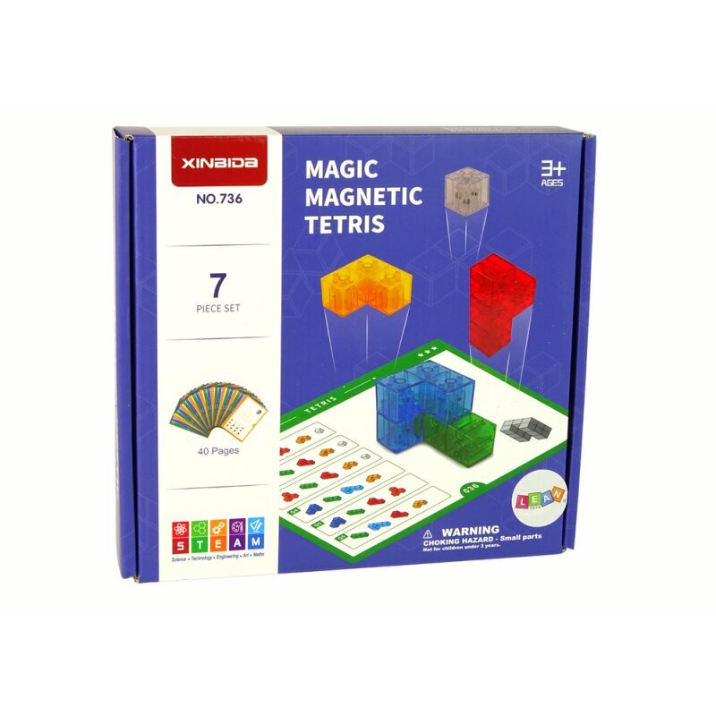 Vaikiškas magnetinių kaladėlių rinkinys kubas Lean toys, 7 vnt. цена и информация | Konstruktoriai ir kaladėlės | pigu.lt