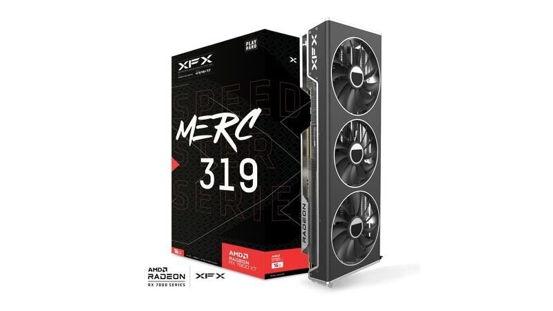 XFX Speedster Merc 319 Radeon RX 7800 XT Black Edition (RX-78TMERCB9) цена и информация | Vaizdo plokštės (GPU) | pigu.lt