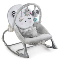 Vibruojantis ir supamas gultukas kūdikiui Nukido, grey kaina ir informacija | Шезлонги и качели | pigu.lt