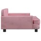 Aksomo lova šunims vidaXL, 90x53x30 cm, rožinė kaina ir informacija | Guoliai, pagalvėlės | pigu.lt
