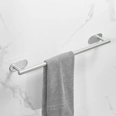 Ручка для полотенца, серебряная, 40 см цена и информация | Набор акскссуаров для ванной | pigu.lt