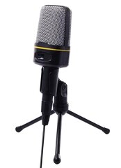 Microphone with Stand Black 1884191116402 kaina ir informacija | Mikrofonai | pigu.lt