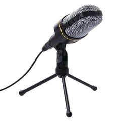 Microphone with Stand Black 1884191116402 kaina ir informacija | Mikrofonai | pigu.lt